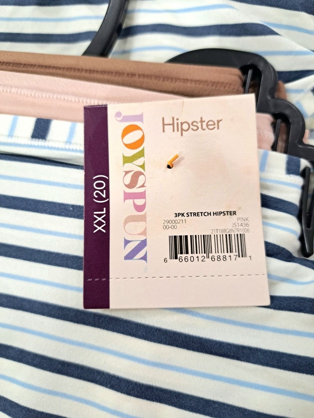 Joyspun Women's Infinite Comfort Stretch Hipster Panties 6-pair Size XXL (20) - Picture 2 of 8